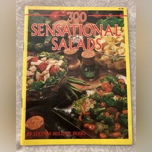 Vintage Paperback 300 Sensational Salads Recipe Book By Lucinda Hollace Berry